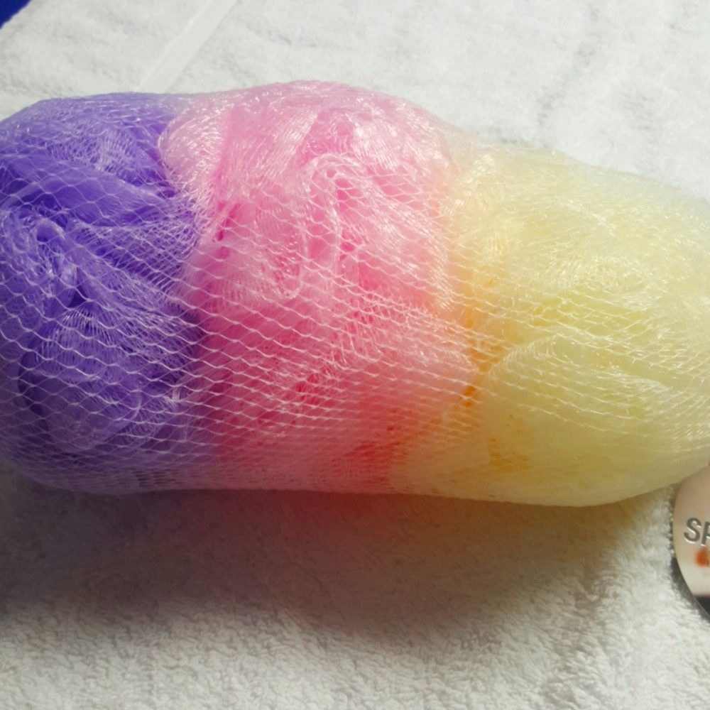 Goldessence 3 pack bath sponges New pink, yellow,